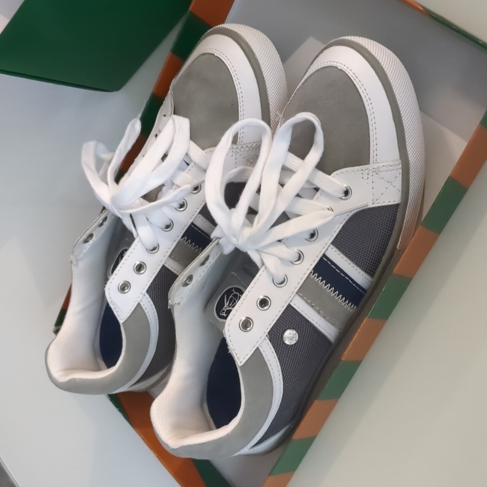 Original penguin sneakers thaw mesh white gray mens 8 US